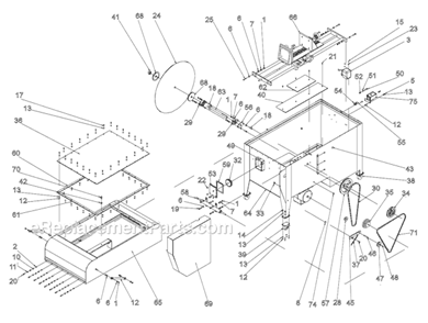 Page A Diagram and Parts List for HP30  Barranca Diamond Brick Saw